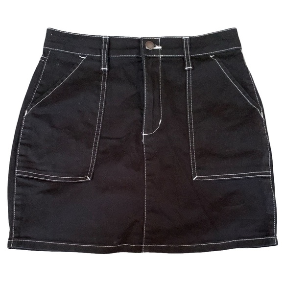 💙 DICKIES Cargo Style High Waisted Mini Skirt with White Stitching - Picture 1 of 6